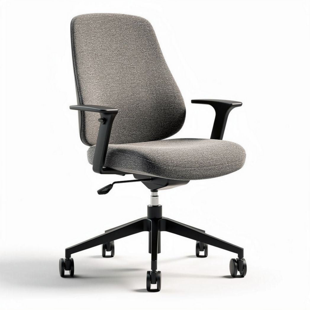 Ergonomische bureaustoel met stoffen bekleding in grijs 62 x 62 x 95cm